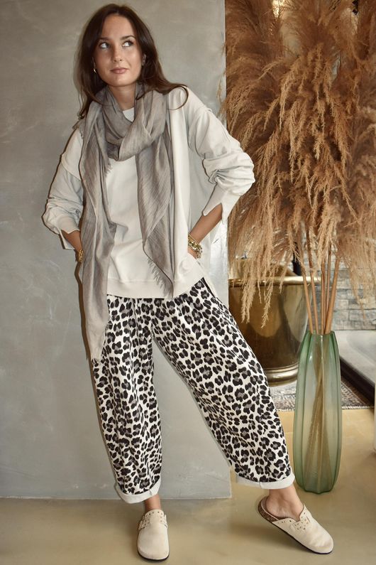 Lagen Zanzibar Seamed Tapered Barrel Pant Calico & Black